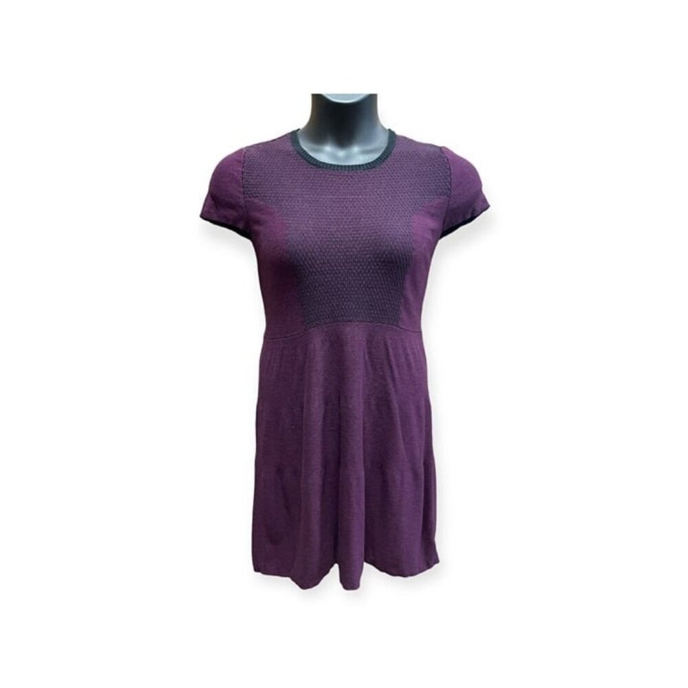 Mossimo Purple and Black Short Sleeve Sweater Dress Size LARGE